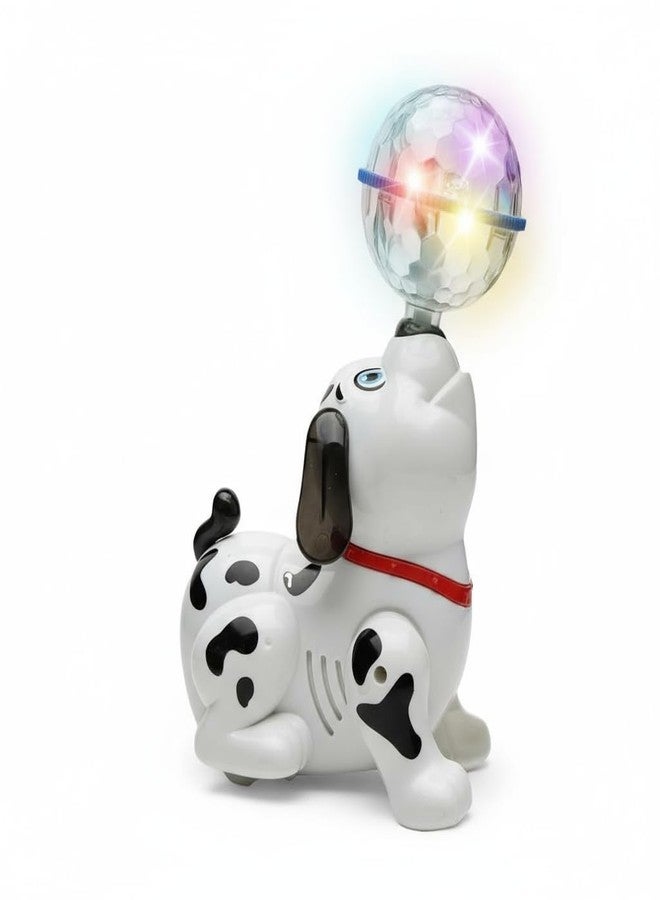 BRAVIADECOR Bravia Dancing Dog Toy Musical Sound Flashing Lights 360° Rotating Puppy Walking, Singing Toy for Kids Boys Girls (Dog White) Model - 16 - Image 1
